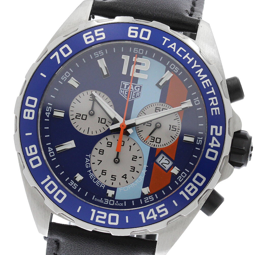 タグホイヤー TAG HEUER CAZ101N ガルフ フォーミュラ1 クロノグラフ クォーツ メンズ 良品 箱・保証書付き_968603