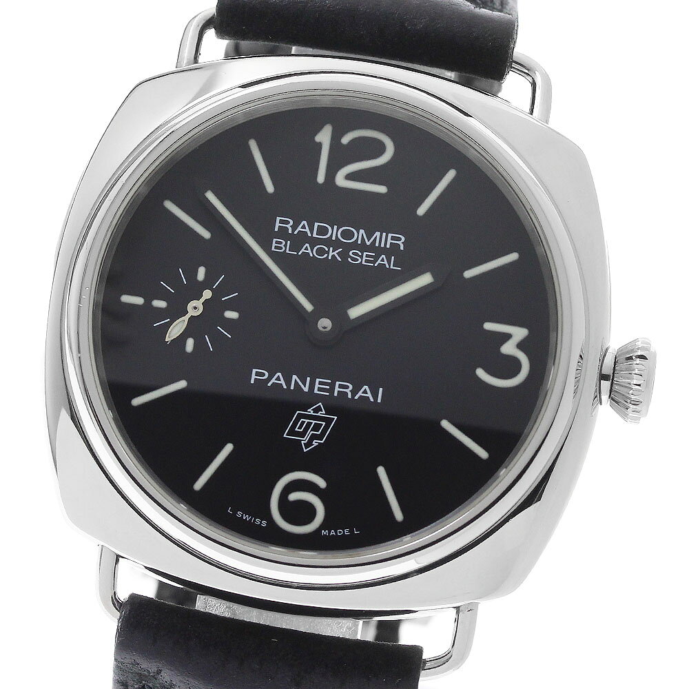 パネライ PANERAI PAM00380 ラジオミール ブラックシール ロゴ スモールセコンド 手巻き メンズ 保証書付き_971203【中古】