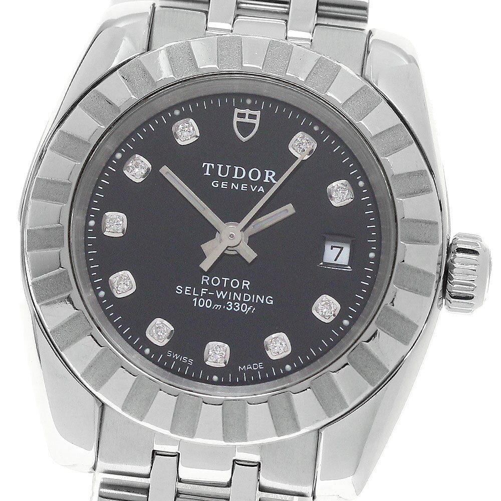 チュードル TUDOR 22010 クラシックデイト 10Pダイヤ 自動巻き レディース _957141【中古】