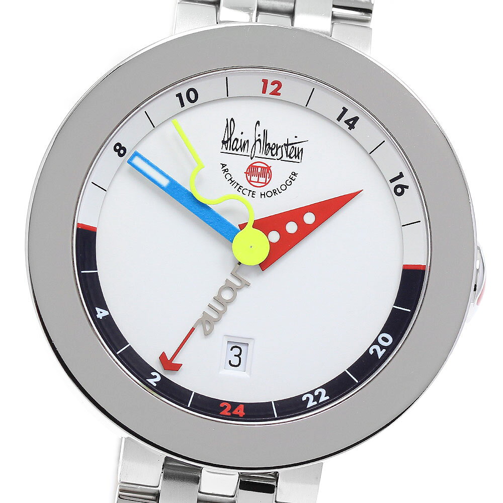 アラン・シルベスタイン Alain Silberstein ロンド GMT デイト 自動巻き メンズ 箱・保証書付き_963211【中古】