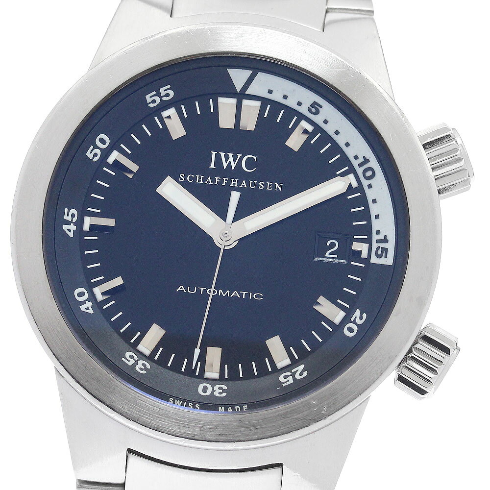 IWC IWC SCHAFFHAUSEN IW354801 アクアタイマー デイト 自動巻き メンズ 保証書付き_968378【中古】