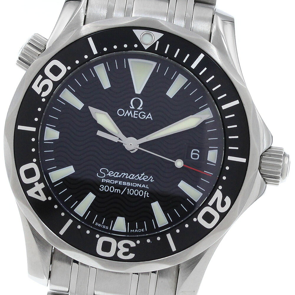 オメガ OMEGA 2262.50 シーマスター 300 デイト クォーツ ボーイズ 美品 _970745【中古】