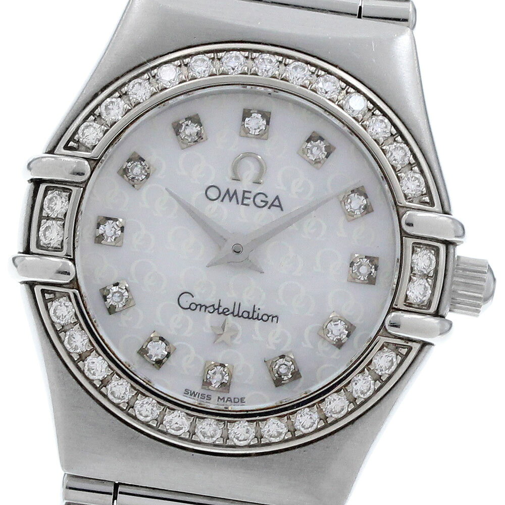 オメガ OMEGA 1460.75 コンステレーション 12P ダイヤベゼル クォーツ レディース _970916【中古】