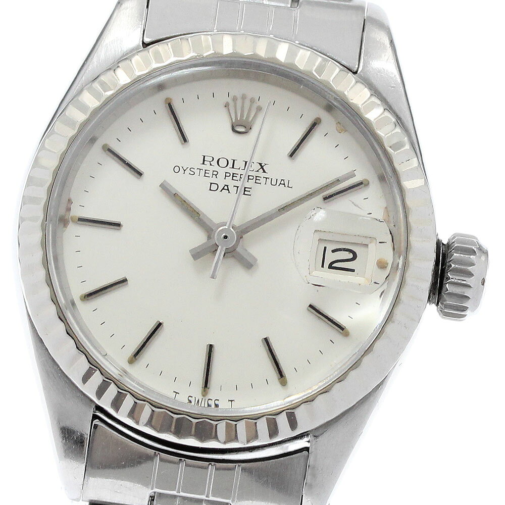 ロレックス ROLEX 6917 オイスター パーペチュアル デイト WGベゼル Cal.2030 自動巻き レディース _948752【中古】