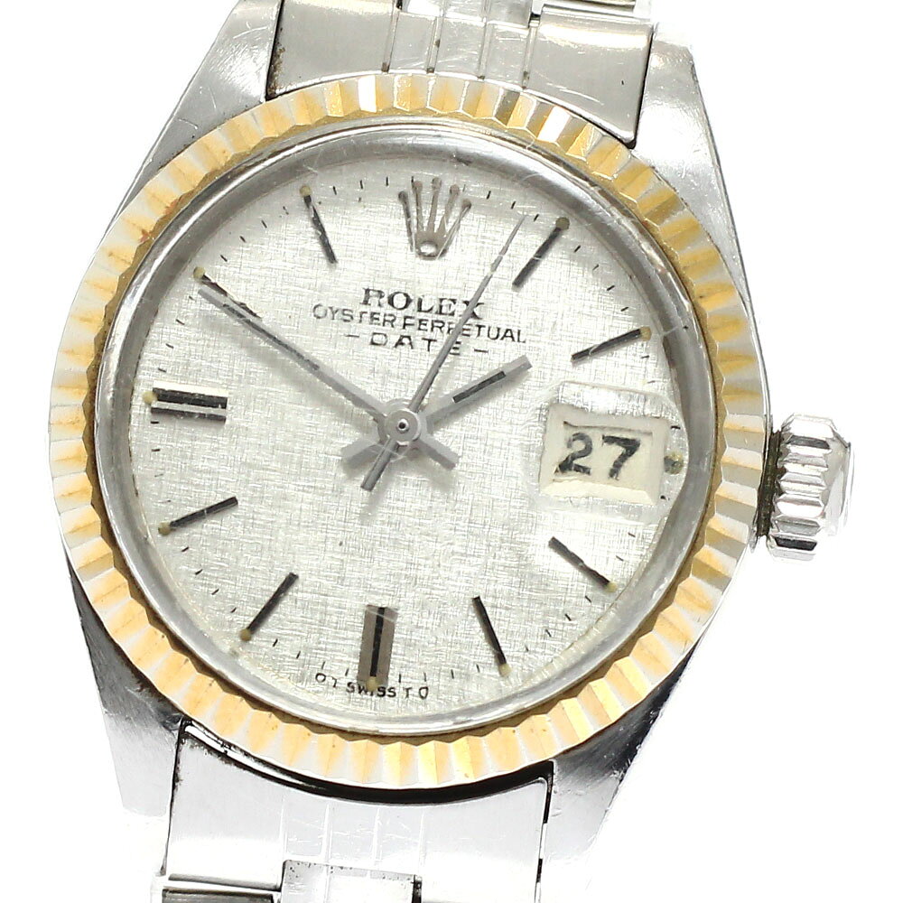 訳あり ロレックス ROLEX 6917 オイスター パーペチュアル デイト WGベゼル Cal.2030 自動巻き レディース _955304【中古】