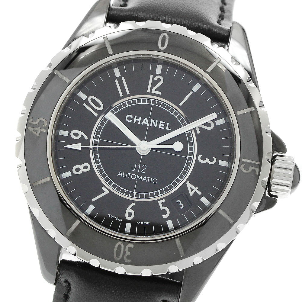 シャネル CHANEL H0683 J12 黒セラミック 38mm 自動巻き メンズ 良品 保証書付き_967708【中古】
