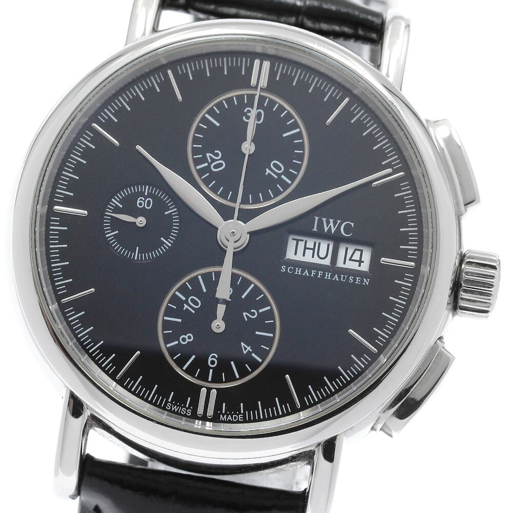 IWC IWC SCHAFFHAUSEN IW378303 ポートフィノ クロノグラフ デイデイト 自動巻き メンズ 保証書付き_970854【中古】