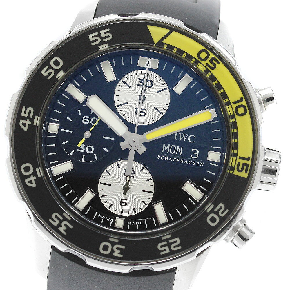 IWC IWC SCHAFFHAUSEN IW376701 アクアタイマー クロノグラフ デイデイト 自動巻き メンズ 保証書付き_970947【中古】