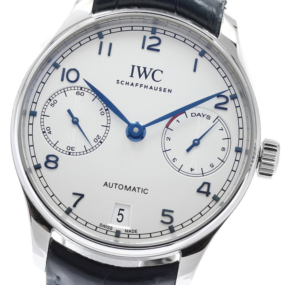 IWC IWC SCHAFFHAUSEN IW500705 ポルトギーゼ 7デイズ スモールセコンド 自動巻き メンズ 美品 保証書付き_970974【中古】