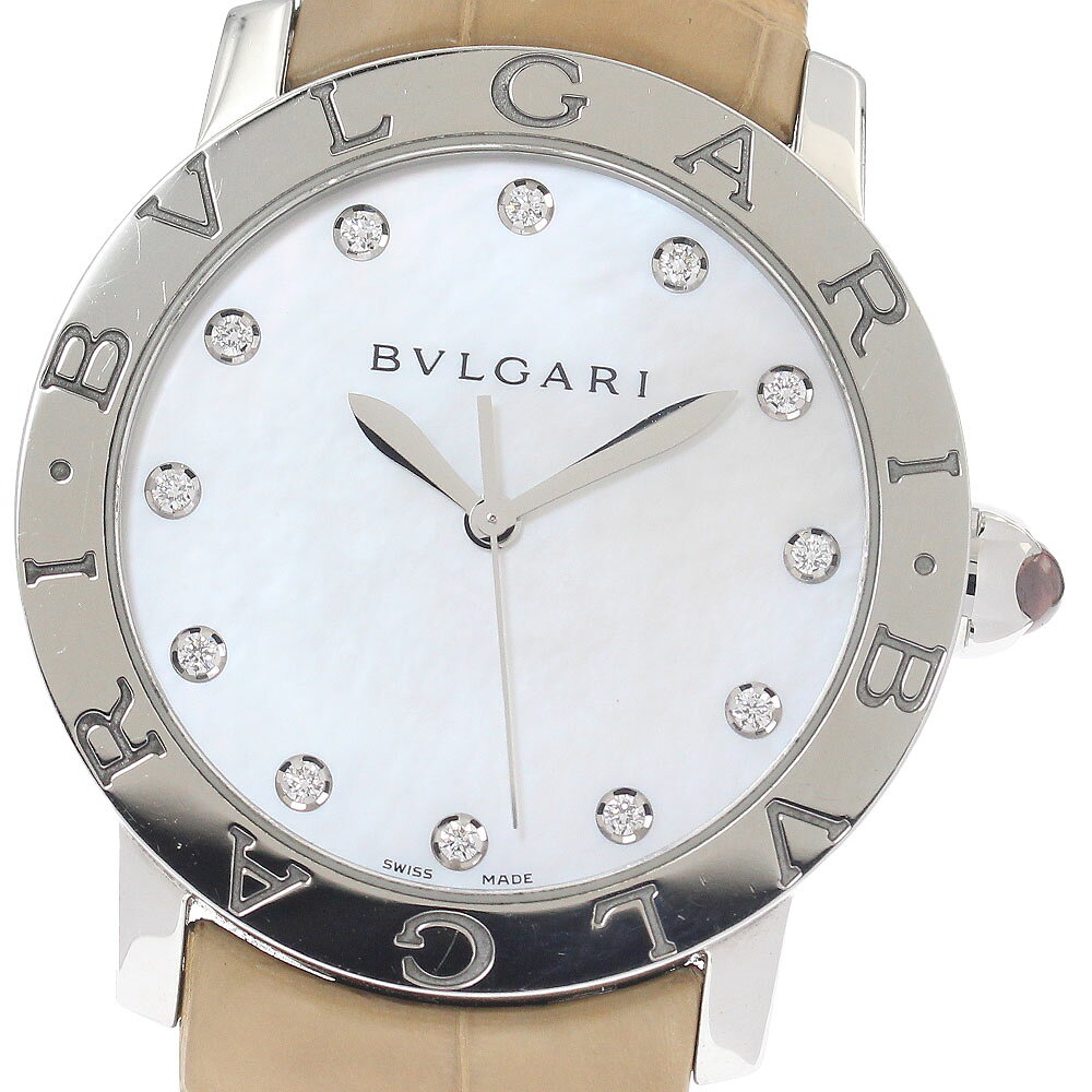 ブルガリ BVLGARI BBL37S ブルガリブルガリ 12P ダイヤ 自動巻き メンズ _971097【中古】