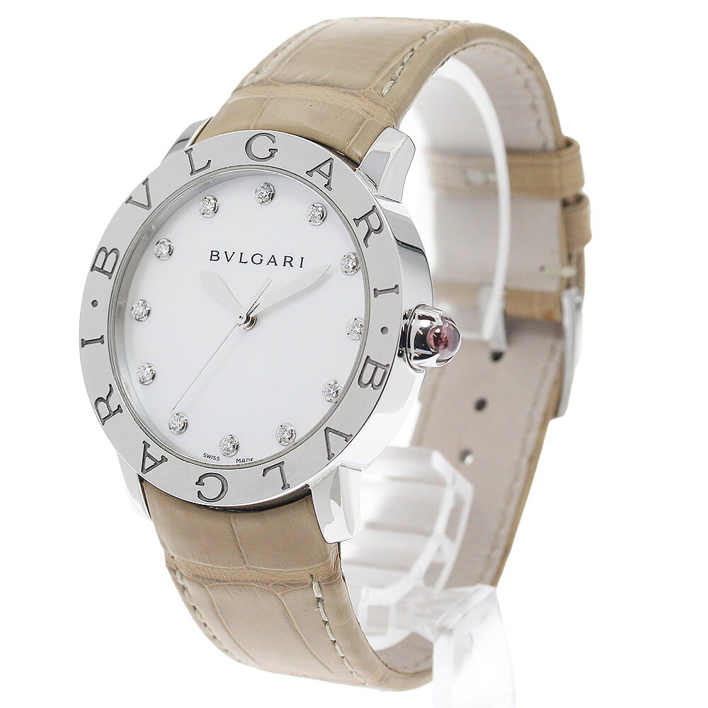 CLOSERのブルガリ BVLGARI BBL37S ブルガリブルガリ 12P ダイヤ 自動巻き メンズ _971097【中古】｜アングル2