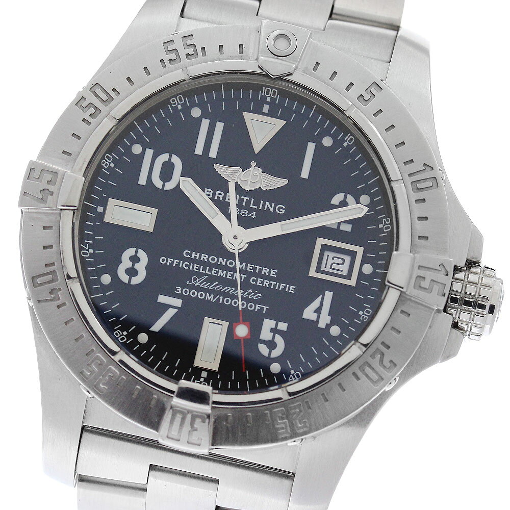 ブライトリング BREITLING A17330 アベンジャー シーウルフ デイト 自動巻き メンズ 保証書付き_971133【中古】