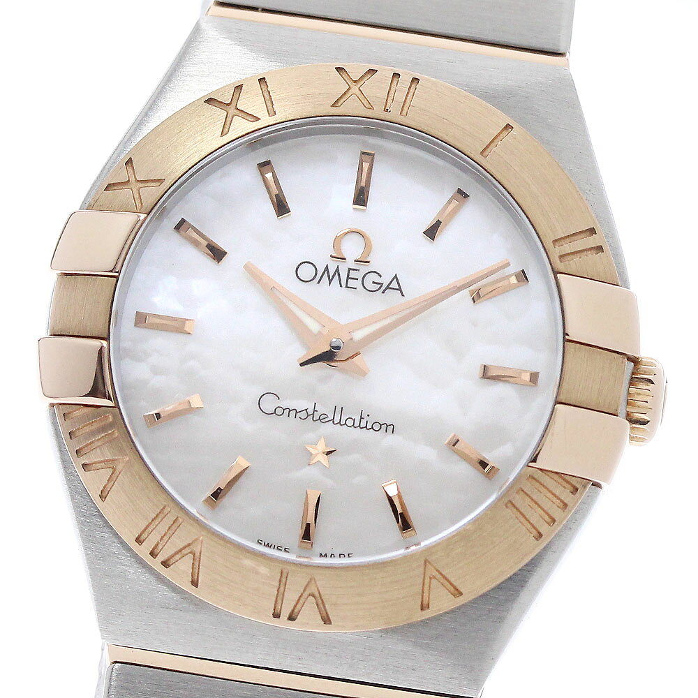 オメガ OMEGA 123.20.24.60.05.002 コンステレーション ホワイトシェル文字盤 クォーツ レディース 良品 _971339【中古】