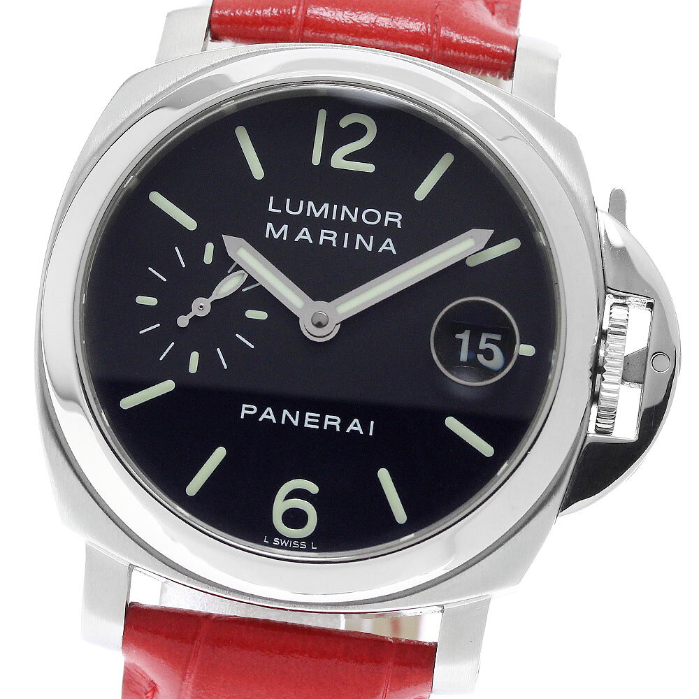 パネライ PANERAI PAM00048 ルミノールマリーナ スモールセコンド デイト 自動巻き メンズ 良品 保証書付き_971370【中古】