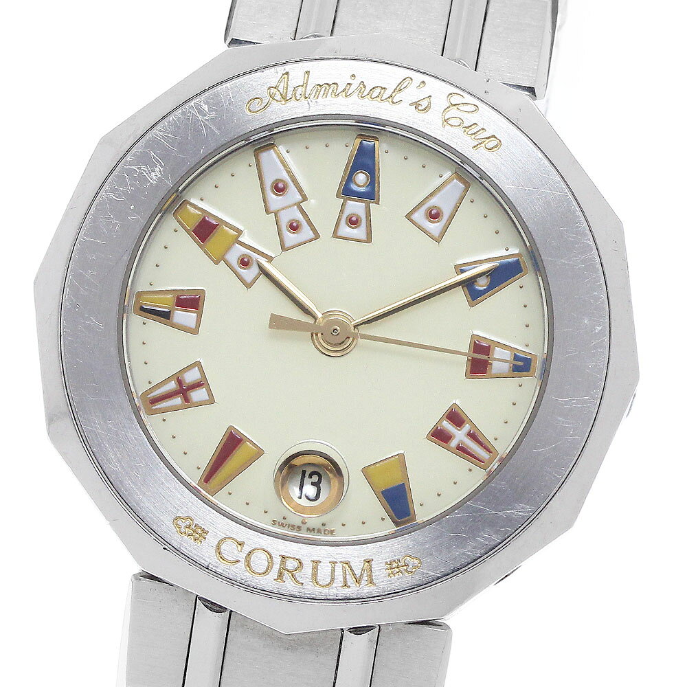 コルム CORUM 39.610.20 V050 アドミラルズカップ デイト クォーツ レディース _971484【中古】