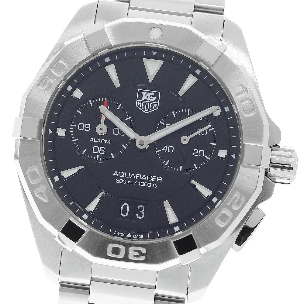 タグホイヤー TAG HEUER WAY111Z アクアレーサー アラーム デイト クォーツ メンズ 美品 箱付き_971518【中古】