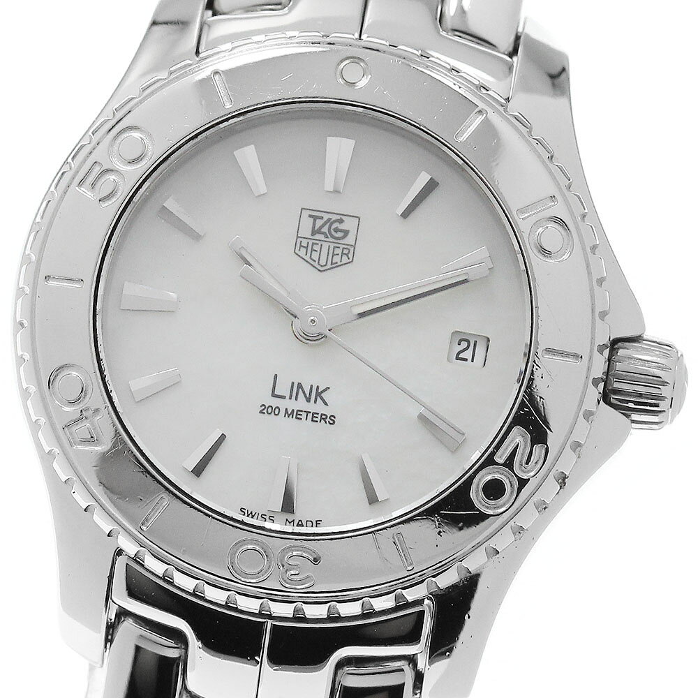 タグホイヤー TAG HEUER WJ1313 リンク デイト クォーツ レディース 保証書付き_957536【中古】