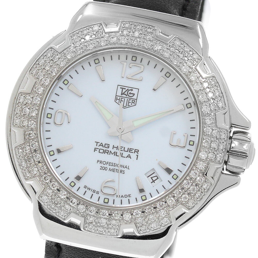 タグホイヤー TAG HEUER WAC1215 フォーミュラ1 デイト ダイヤベゼル クォーツ レディース 保証書付き_970392【中古】