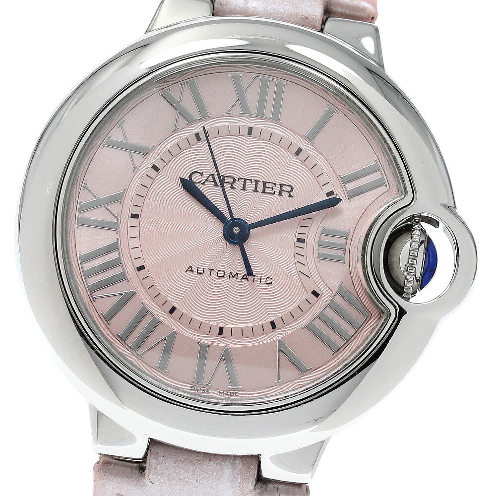 カルティエ CARTIER WSBB0002 バロンブルー 33mm 自動巻き レディース 美品 保証書付き_971098【中古】