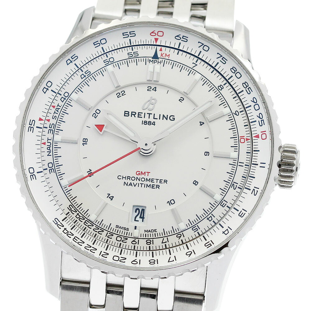 ブライトリング BREITLING A32310 ナビタイマー オートマチック GMT 41 デイト 自動巻き メンズ 美品 _964310【中古】