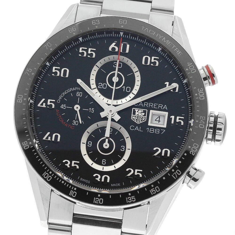 タグホイヤー TAG HEUER CAR2A10-0 カレラ クロノグラフ 自動巻き メンズ 保証書付き_966585【中古】