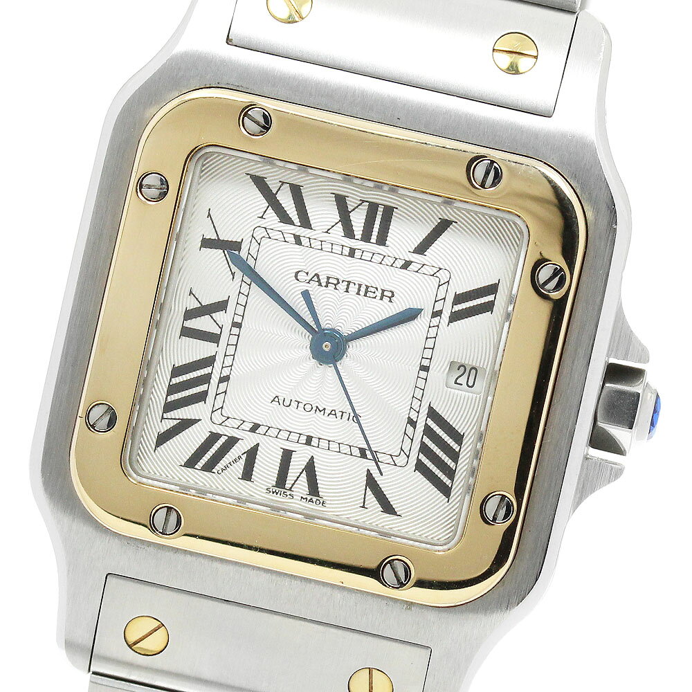 カルティエ CARTIER W20058C4 サントスガルベLM YGコンビ 自動巻き メンズ _967593【中古】