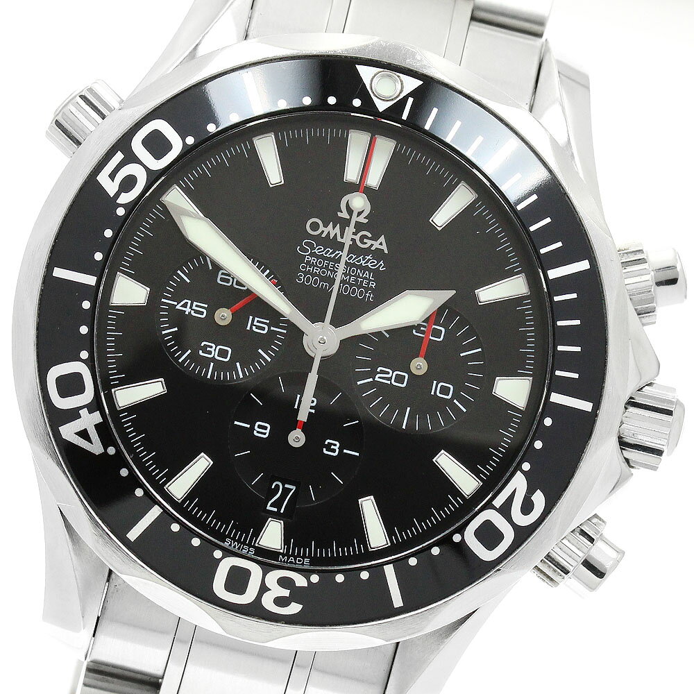 オメガ OMEGA 2594.52 シーマスター300 クロノグラフ デイト 自動巻き メンズ _968674【中古】