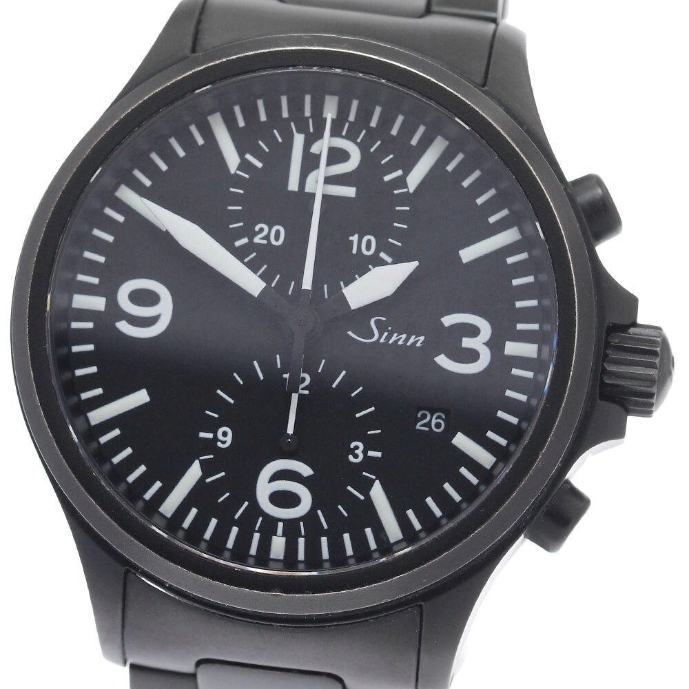 ジン Sinn 857.EZM-7M ステンレス テギメント加工 ブラック 43.0mm
