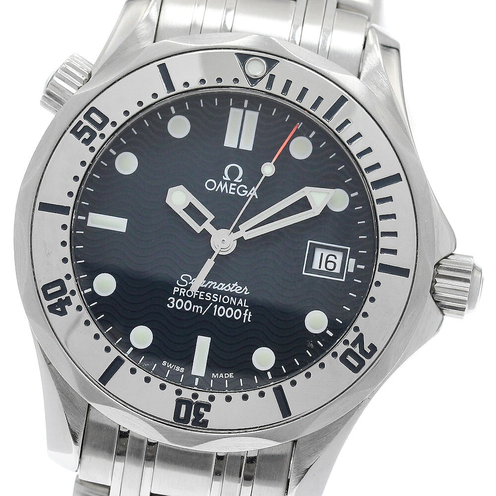 オメガ OMEGA 2562.80 シーマスター300 デイト クォーツ ボーイズ 良品 _970653【中古】