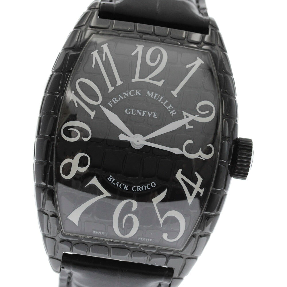 フランクミュラー FRANCK MULLER 9880SCBLKCRO トノウカーベックス ブラッククロコ 自動巻き メンズ _970952【中古】
