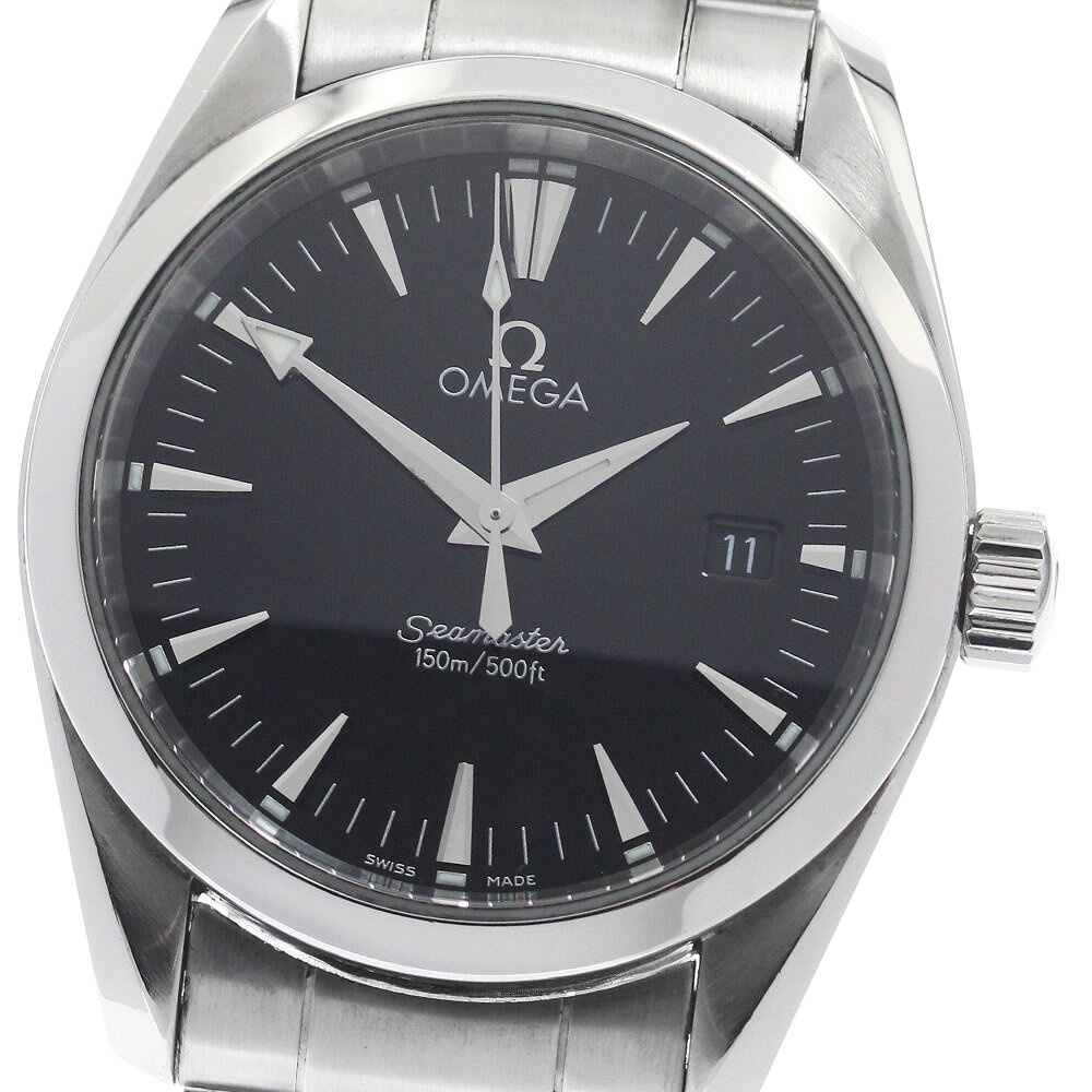 オメガ OMEGA 2518.50 シーマスター アクアテラ デイト クォーツ ボーイズ 保証書付き_950580【中古】