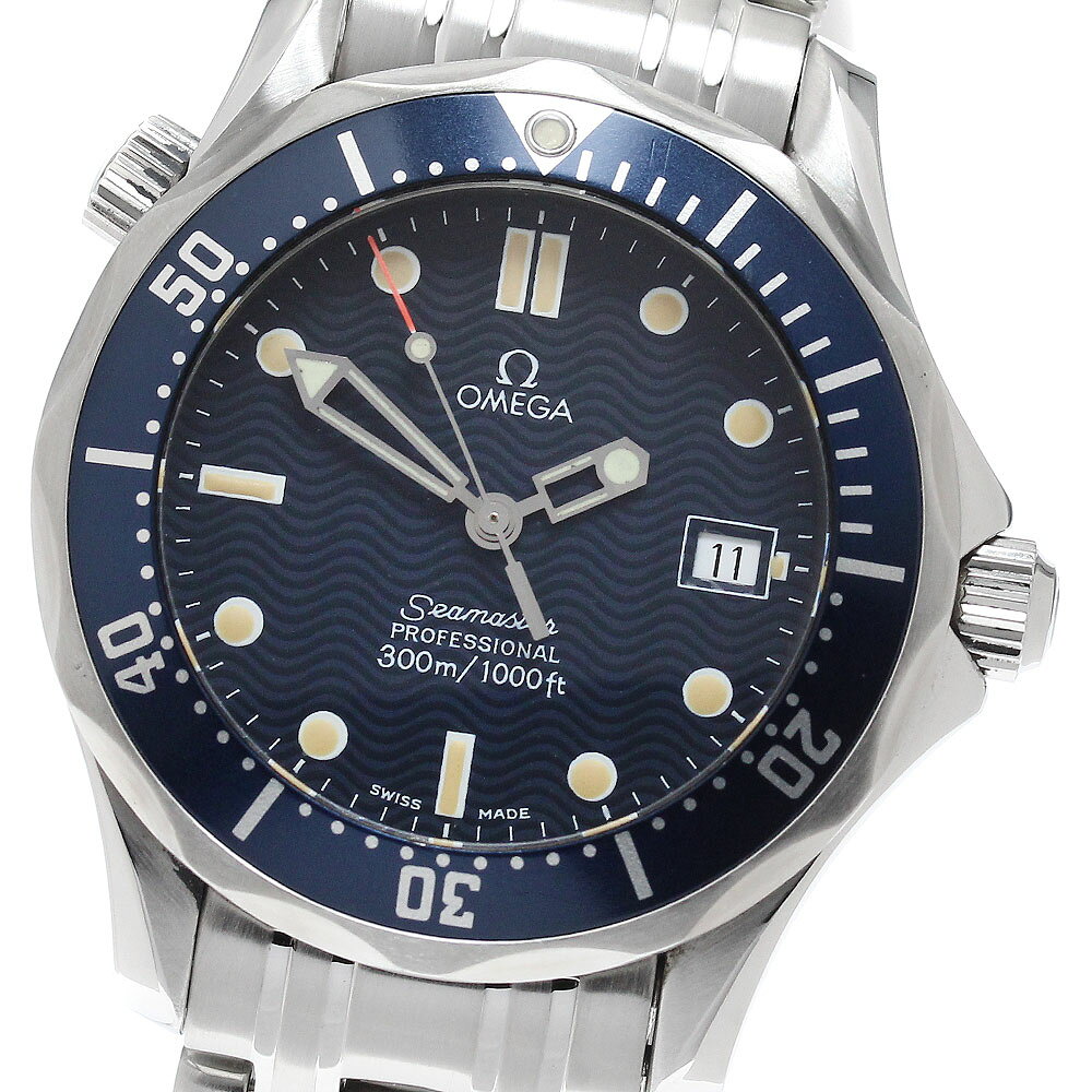 オメガ OMEGA 2561.80 シーマスター300 デイト クォーツ ボーイズ 良品 _960511【中古】