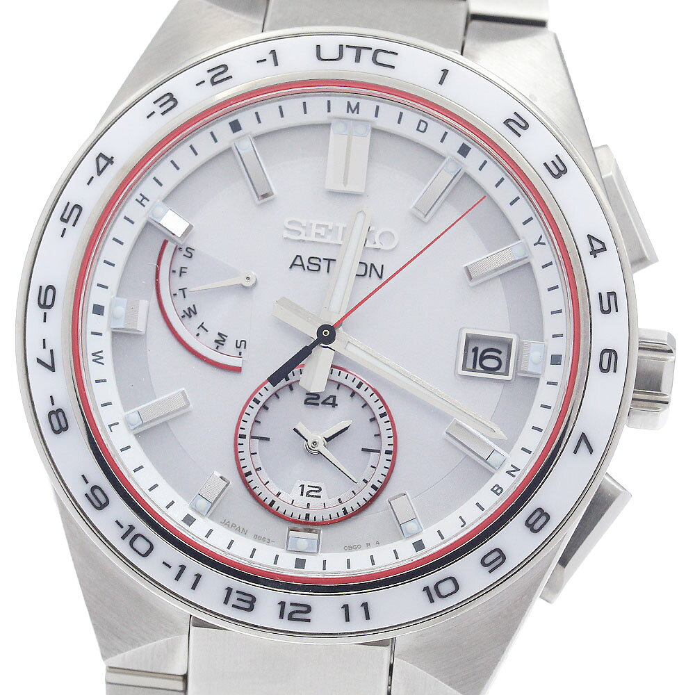 セイコー SEIKO SBXY059/8B63-0BG0 アストロン 国境なき医師団コラボモデル デイデイト ソーラー電波 メンズ 美品 箱・保証書付き_971582【中古】