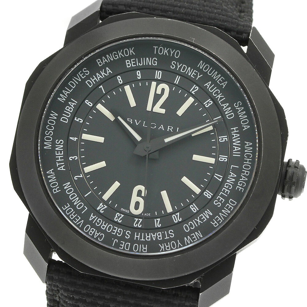 ブルガリ オクト OC41 C1SLD BVLGARI 腕時計 黒文字盤 【安心保証