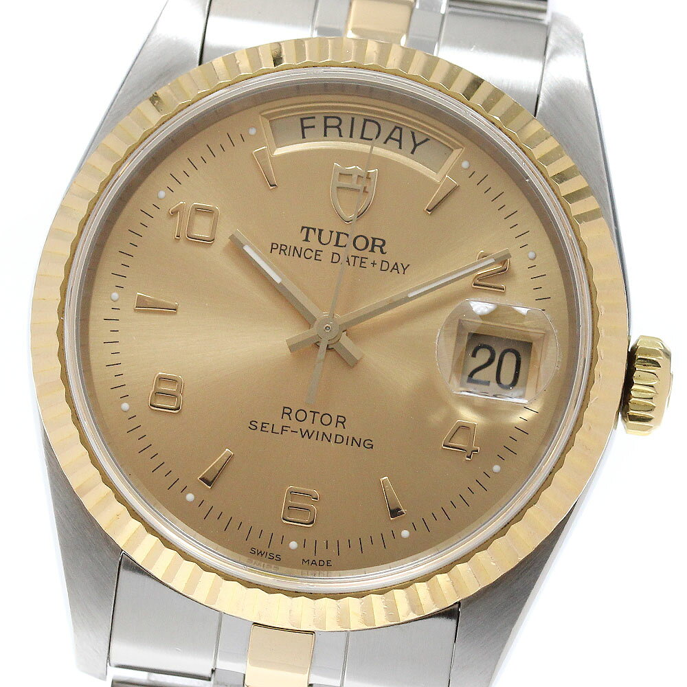 チュードル TUDOR 76213 プリンス デイトデイ YGコンビ 自動巻き メンズ _91650 ...
