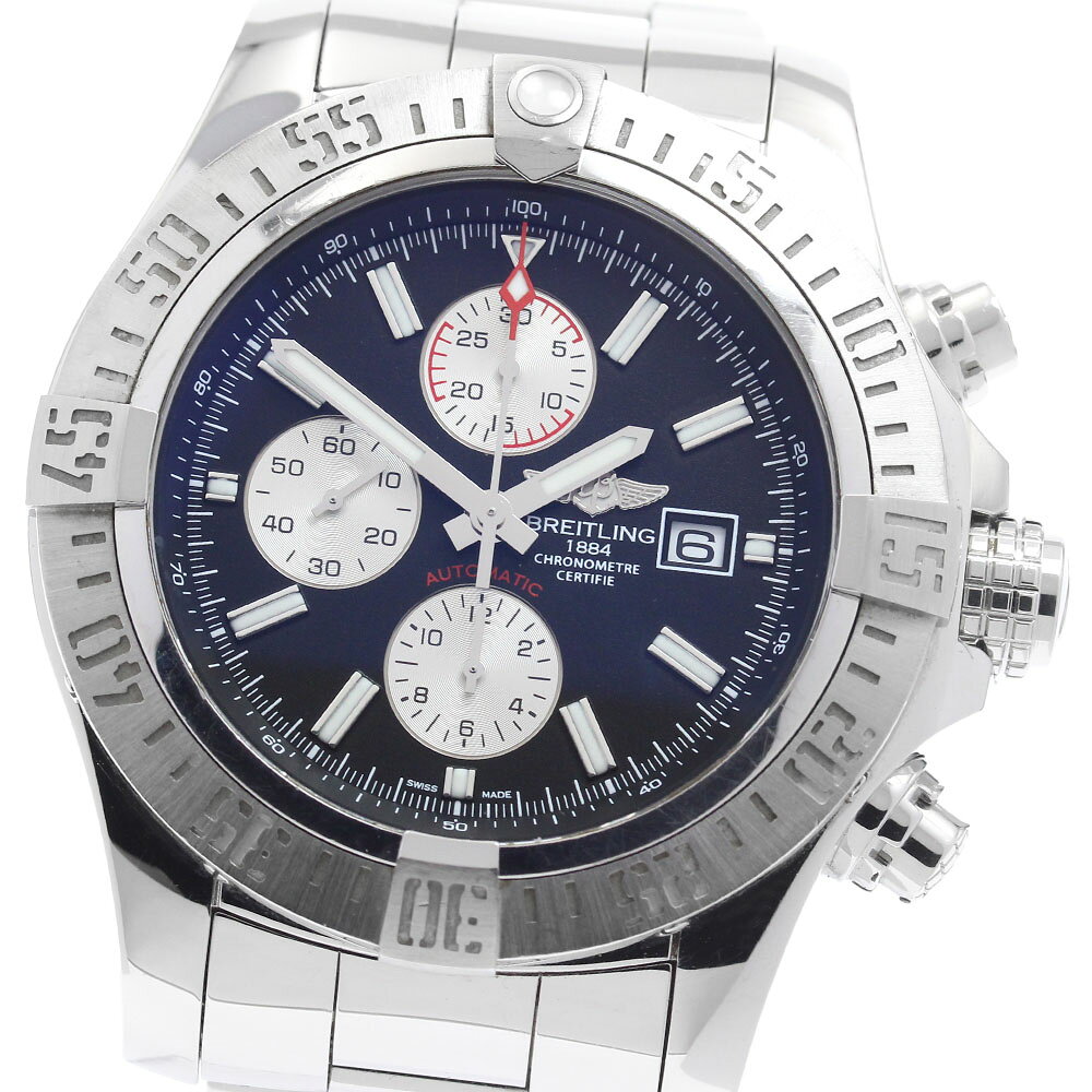 ブライトリング BREITLING A13371 スーパーアベンジャー2 デイト クロノグラフ 自動巻き メンズ 箱・保証書付き_952406【中古】