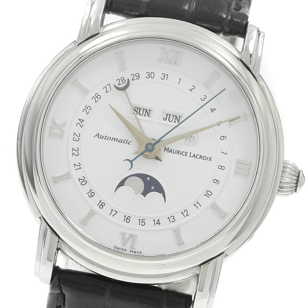 モーリス・ラクロア Maurice Lacroix MP6347 マスターピース ムーンフェイズ トリプルカレンダー 自動巻き メンズ _960104【中古】