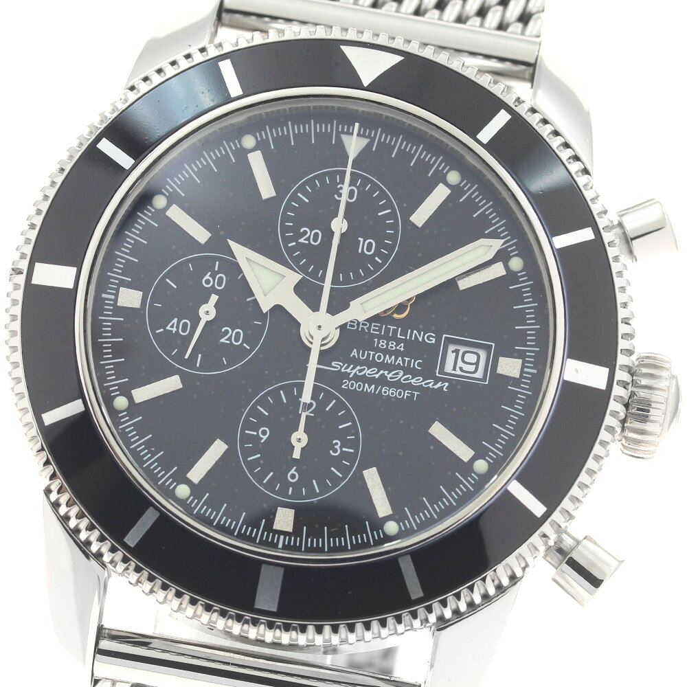 ブライトリング BREITLING A13320 スーパーオーシャン ヘリテージ クロノグラフ 自動巻き メンズ 良品 保証書付き_965273【中古】
