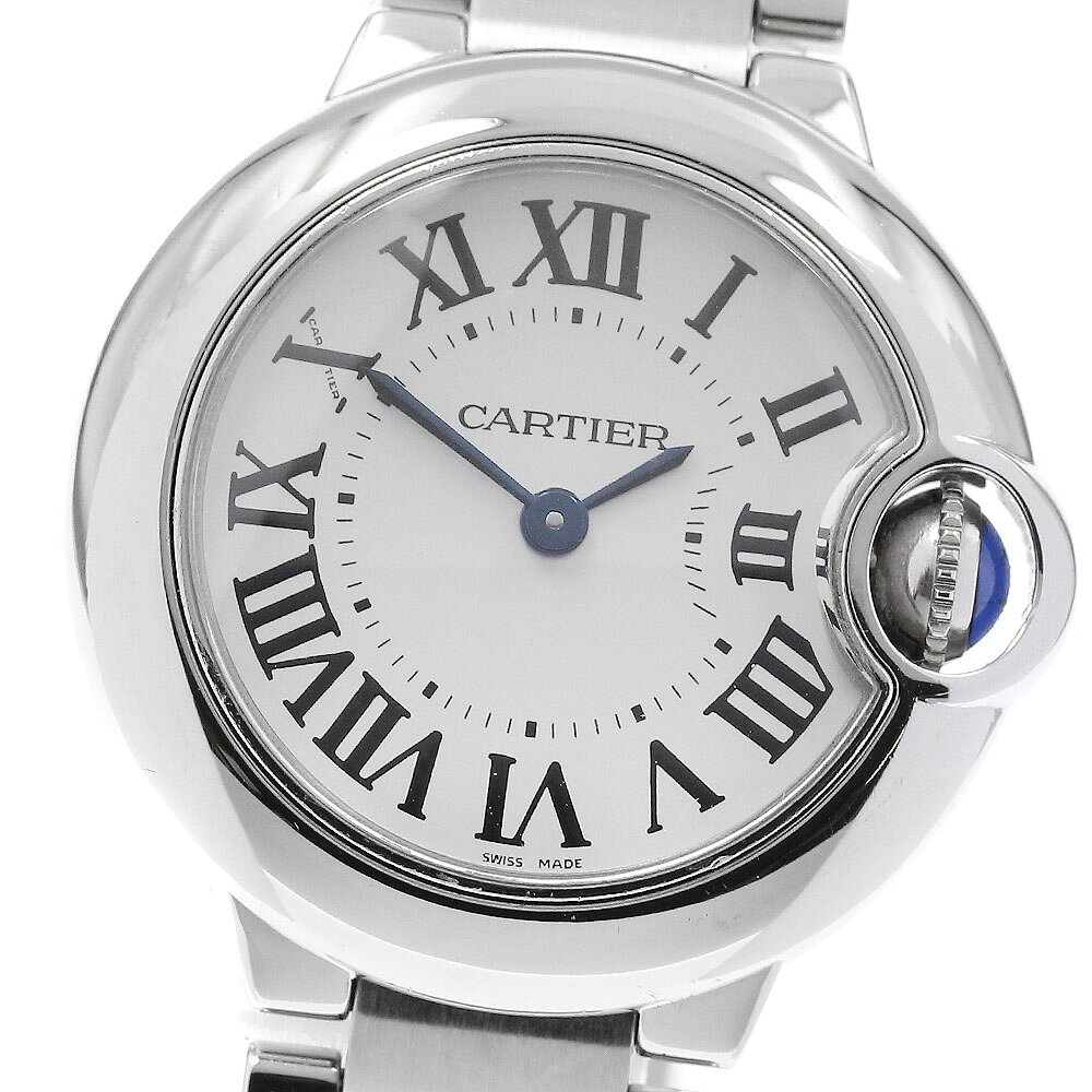 カルティエ CARTIER W69010Z4 バロンブルー SM クォーツ レディース _969043【中古】