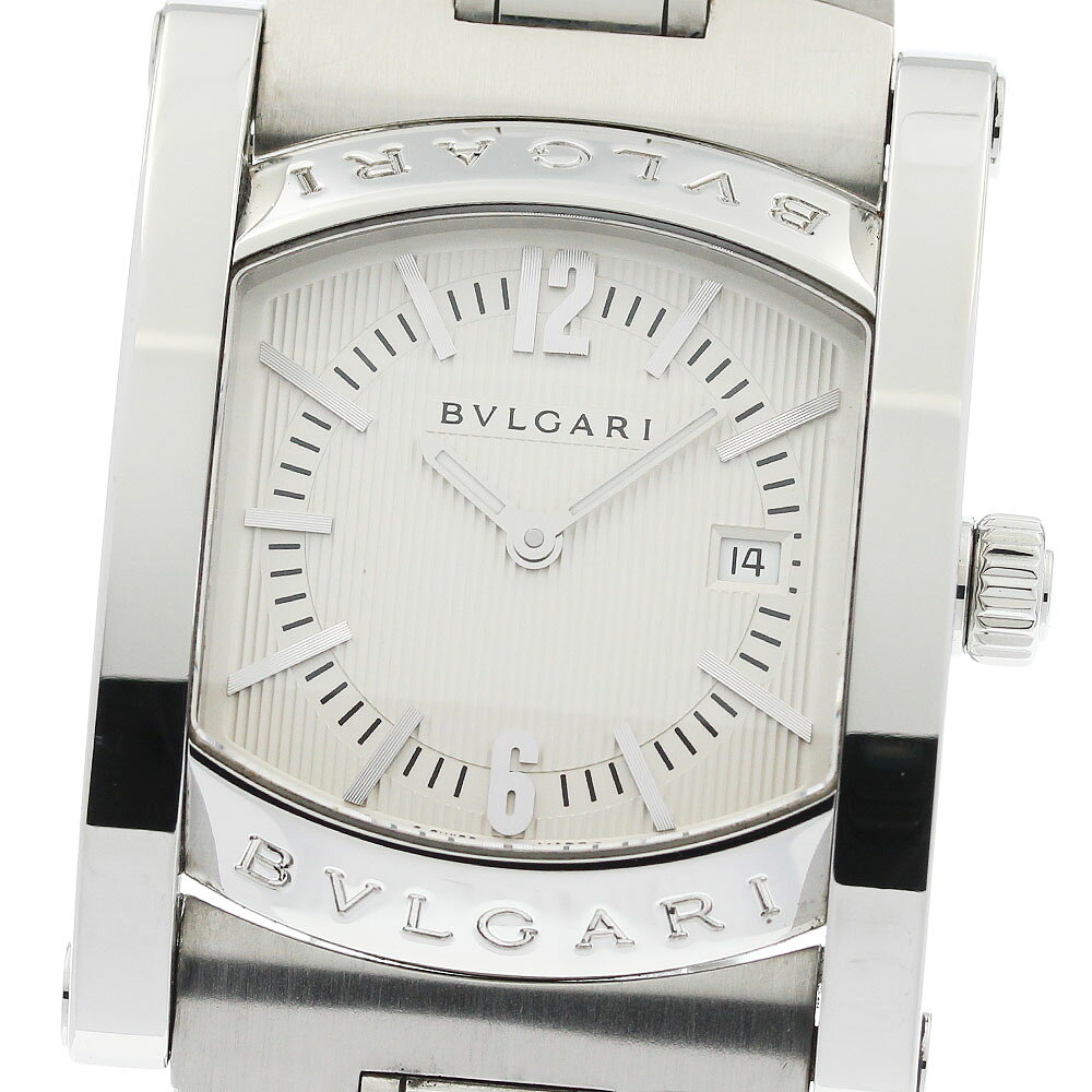 ブルガリ BVLGARI AA39S アショーマ デイト ネイビー クォーツ