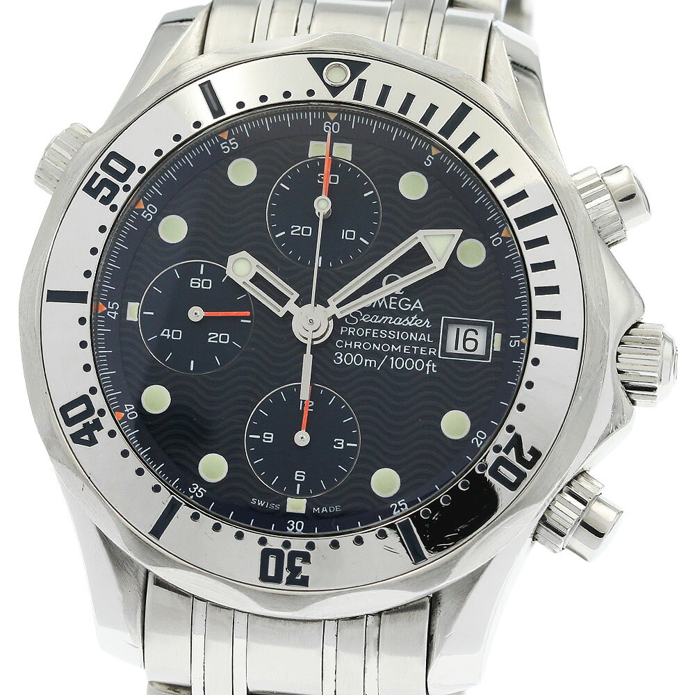 オメガ OMEGA 2598.80 シーマスター300 クロノグラフ デイト 自動巻き メンズ _956866【中古】