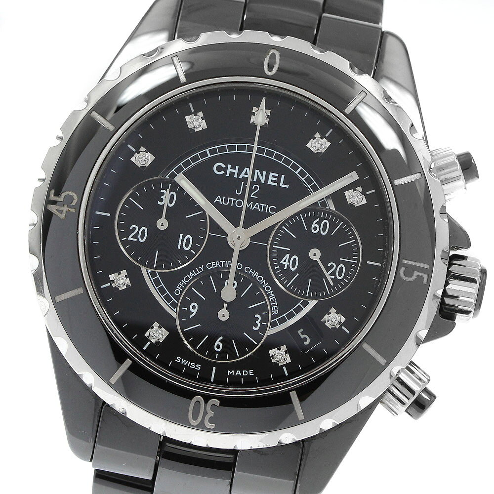 シャネル CHANEL H2419 J12 クロノグラフ 9Pダイヤ 自動巻き メンズ _963427【中古】