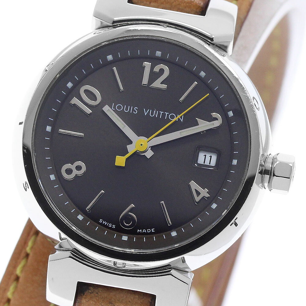 ルイ・ヴィトン LOUIS VUITTON Q1211 タンブール デイト トリプルコイルド クォー ...
