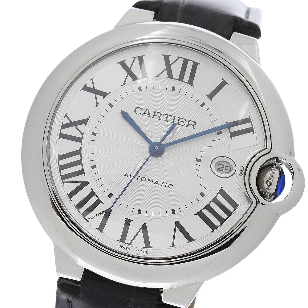 カルティエ CARTIER WSBB0026 バロンブルー ドゥ カルティエ LM 自動巻き メンズ 保証書付き_972572【中古】