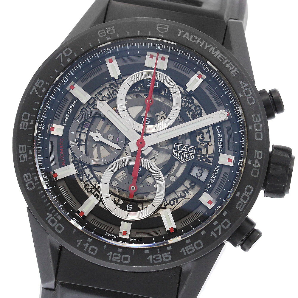 タグホイヤー TAG HEUER CAR2090 カレラ キャリバーホイヤー01 クロノグラフ デイト 自動巻き メンズ 良品 箱・保証書付き_973045【中古】
