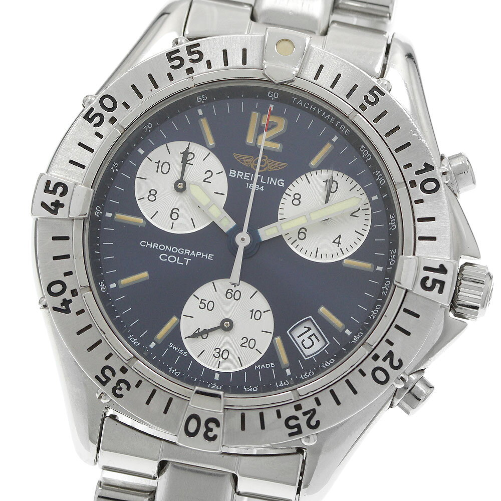 ブライトリング BREITLING A53035 コルト デイト クロノグラフ クォーツ メンズ _958743【中古】