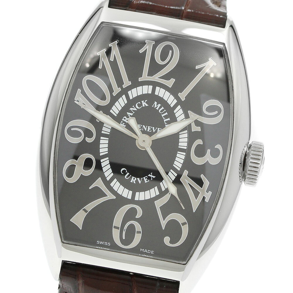 フランクミュラー FRANCK MULLER 5850SCREL トノーカーベックス レリーフ 自動巻き メンズ 良品 保証書付き_967734【中古】