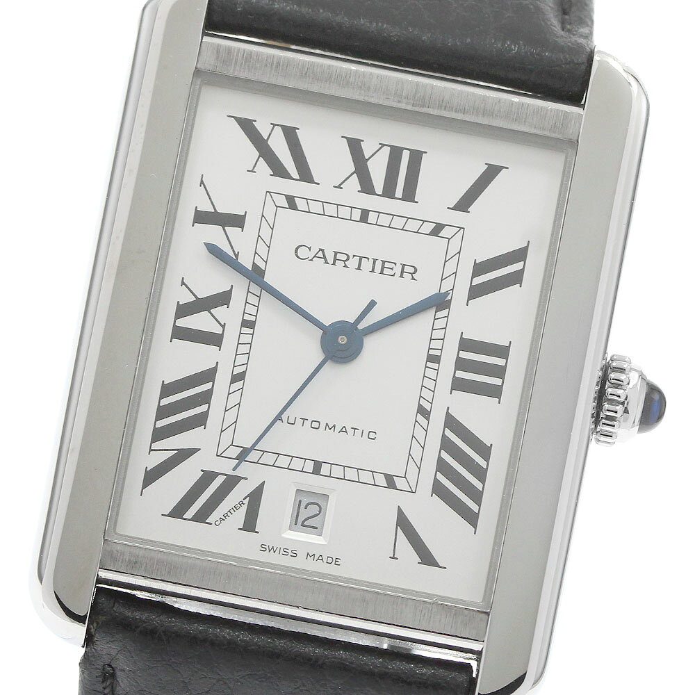 カルティエ CARTIER WSTA0029 タンクソロXL デイト 自動巻き メンズ 保証書付き_971117【中古】