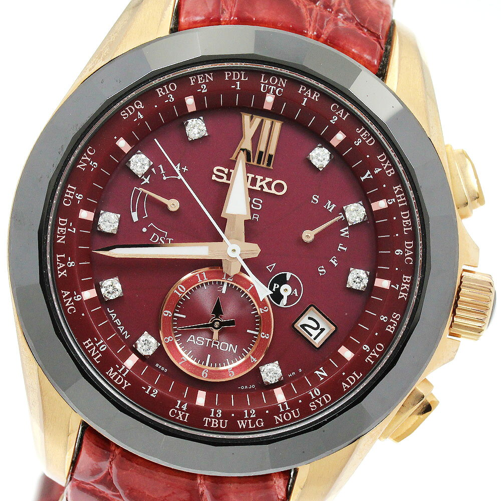 セイコー SEIKO SBXB080/8X53-0AM0-2 アストロン 9Pダイヤ GPS 500本限定 ソーラー電波 メンズ 箱付き_972395【中古】
