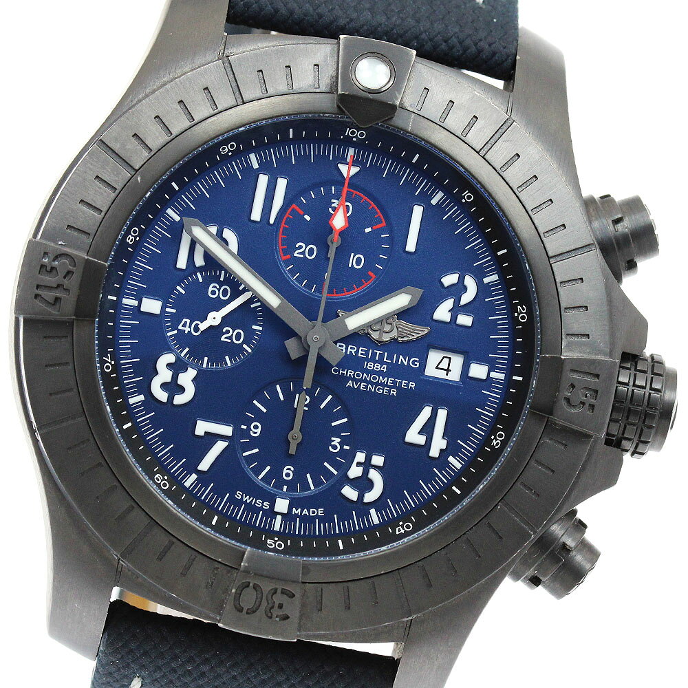 ブライトリング BREITLING V13375 スーパーアベンジャー48 ナイトミッション クロノグラフ デイト 自動巻き メンズ 保証書付き_972780【中古】